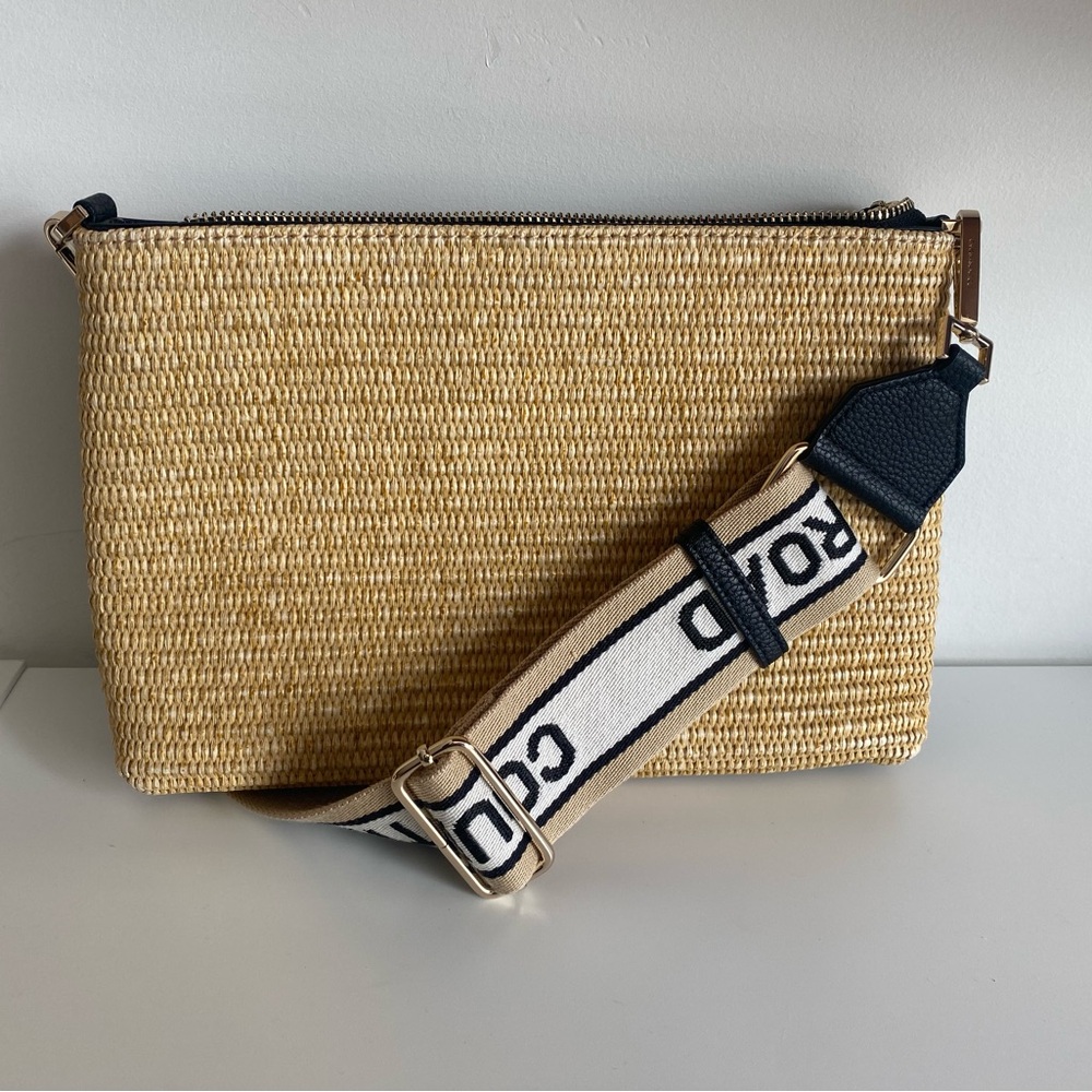NWOT - Country Road - Rattan Crossbody Bag with Adjustable Logo Strap